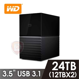 WD My Book Duo 24TB(12TBx2)雙硬碟【3.5吋外接】(USB3.1 Gen1/三年保)