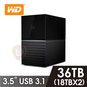 WD My Book Duo 36TB(18TBx2)雙硬碟【3.5吋外接】(USB3.1 Gen1/三年保)