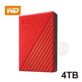 WD 4TB紅 My Passport 2019(Type-A/三年保)硬體加密/智能備份