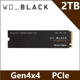WD 黑標 SN850X 2TB/Gen4 PCIe*4/讀:7300/寫:6600/TLC/電競級【五年保】