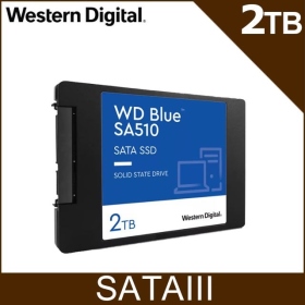 WD Blue SA510 2TB(藍標)/2.5吋/讀:560M/寫:520M/3D TLC顆粒【五年保】