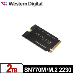 WD 黑標 SN770M 2TB M.2 2230 PCIe 4.0 讀:5150M/寫:4850M/五年