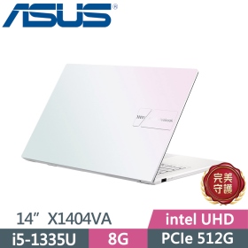 華碩 X1404VA-0161W1335U(幻彩白)(i5-1335U/8G/512G/14吋)