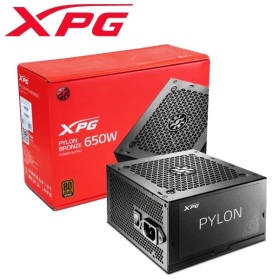 XPG PYLON 650W 雙8/銅牌/全日系/5年保 靜音風扇