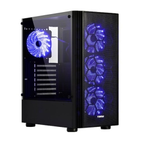 YAMA 雅瑪 KC30 電腦機殼 (顯卡長30/CPU高16/壓克力透側/M-ATX)(內附4顆藍光風扇)