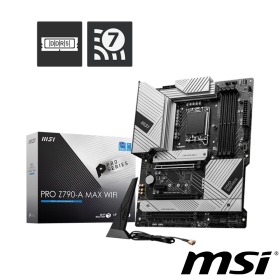 微星 PRO Z790-A MAX WIFI(ATX/Intel 2.5Gb+Wi-Fi 7/註冊四年)16+1+1相