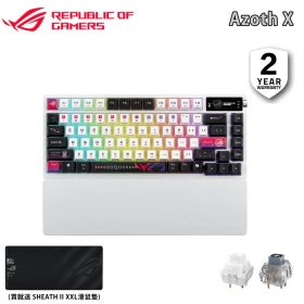 華碩 ROG Azoth X 機械式/有線-無線-藍牙/NX V2插拔Snow軸/中文/